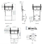 מעמד חשמלי מתכוונן למסך עד 86" B-Tech BT8569 3