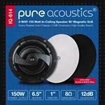 רמקול שקוע עגול תקרתי IQ614 PURE ACOUSTICS 5