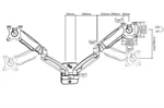 זרוע הידראולית מהקיר ל-2 מסכי מחשב עד 32״ 3