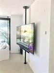 עמוד טלויזיה שחור מרצפה לתקרה עד 86 אינץ' 5